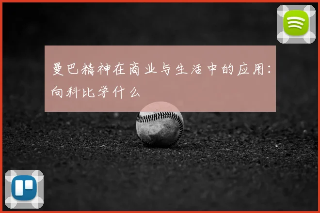 曼巴精神在商业与生活中的应用：向科比学什么